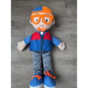 Blippi Get Ready + Play Plush Jazwares Talking Sensory Toy Zip Button Tie Laces